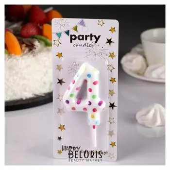 Свеча в торт на День Рождения цифра "4"