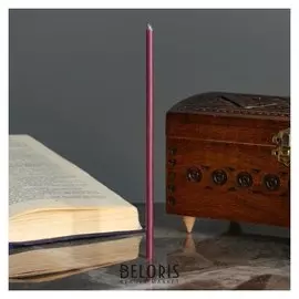 Свечи ритуальные восковые, 18 см, 5 штук, фиолетовые