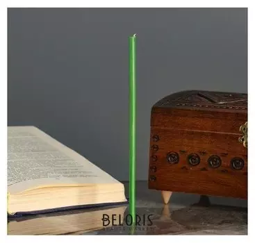 Свечи ритуальные восковые, 18 см, 5 штук, зеленые