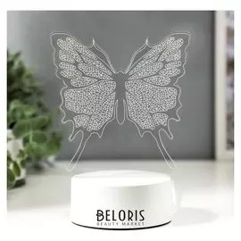 Светильник "Бабочка" LED RGB от сети 14х9,5х18 см