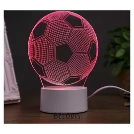 Светильник "Футбольный мяч" LED RGB от сети 10,5x13x20,5 см