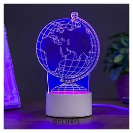 Светильник "Глобус" LED RGB от сети 10,5x13x20,5 см