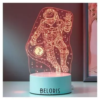 Светильник "Космонавт" LED RGB от сети 20х13 см