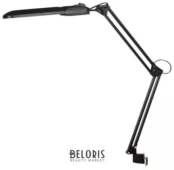 Светильник настольный "Дельта 1", на струбцине, люминесцентный, 11 Вт, черный, высота 70 см, G23