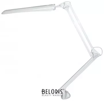 Светильник настольный "Гермес", на струбцине, светодионый, 8 вт, сенсорный выключатель, белый, высота 60 см