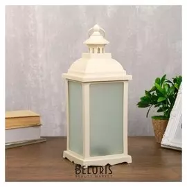 Светильник настольный с эффектом огня "Пламя" 21хled белый 13,5х13,5х38 см.