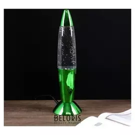 Светильник ночник "Пузырьки" LED USB RGB зеленый 10х10х35 см.