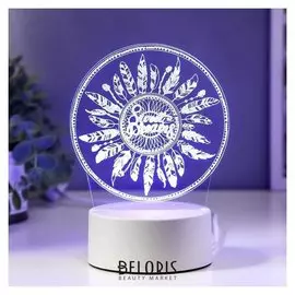 Светильник "Перья" LED RGB от сети 13х14,5 см