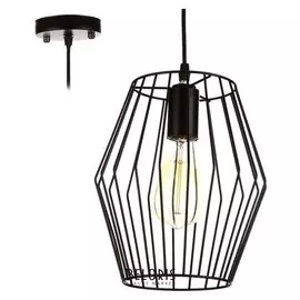 Светильник "Ромб" 1х40вт E27 черный 22х22х100 см.