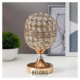 Светильник с выключателем 16016/1 G4 20вт золото 12х12х23 см