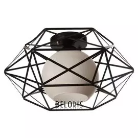 Светильник "Софит" 1х40вт E27 черный 35х35х19 см.