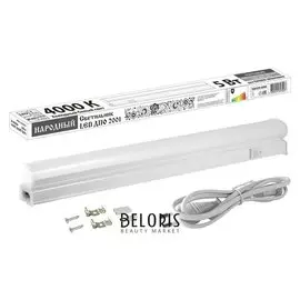 Светильник светодиодный TDM "Народный" ДПО 2001, 5 Вт, 4000 К, Ip40, белый