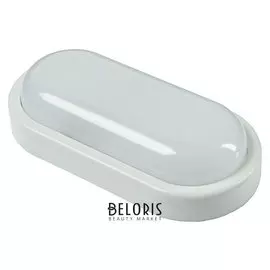 Светильник светодиодный Volpe, 12 Вт, 960 Лм, 6500к, Ip54, 200 х 97 мм, д. движ., овал, белы