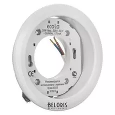 Светильник встраиваемый Ecola, Gx53, 28x93, для твердых поверхностей и мебели, белый