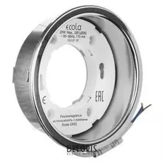 Светильник встраиваемый Ecola, Gx53, 28x93, для твердых поверхностей и мебели, сатин-хром