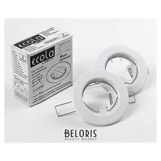 Светильник встраиваемый Ecola Light, Dl90, Mr16, Gu5.3, 30x80 мм, плоский, белый, 2 шт