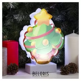 Световая картинка на подставке "Ёлочка", SMD 2835, 8 Led, 3*аа (Не в комплекте)