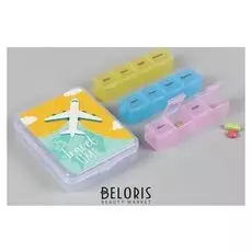 Таблетница-органайзер, английские буквы, утро/день/вечер/ночь, 3 контейнера по 4 секции