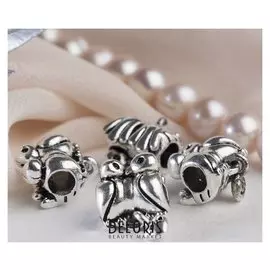 Талисман "Голуби" любви, цвет серебро