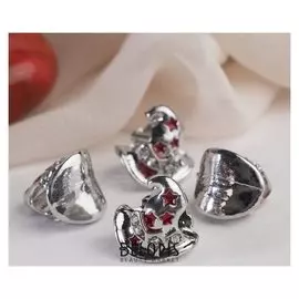 Талисман "Волшебная шляпа", цвет красно-белый в серебре