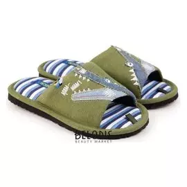 Тапочки детские, цвет хаки, размер 32