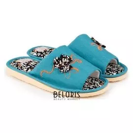 Тапочки женские, цвет бирюзовый, размер 40