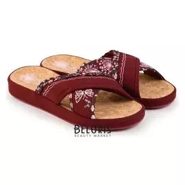 Тапочки женские, цвет бордовый, размер 39