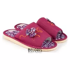 Тапочки женские, цвет бордовый, размер 40