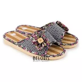 Тапочки женские, цвет чёрный, размер 39