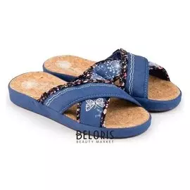 Тапочки женские, цвет голубой, размер 36