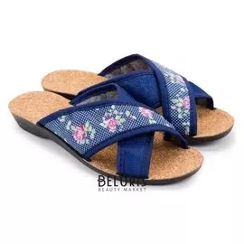 Тапочки женские, цвет синий, размер 36