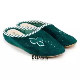 Тапочки женские, цвет зелёный, размер 37
