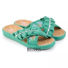 Тапочки женские, цвет зелёный, размер 39