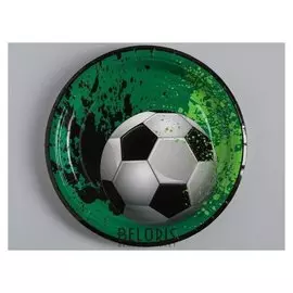 Тарелка бумажная "Футбольный мяч" набор 10 шт
