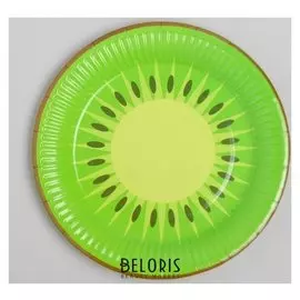 Тарелка бумажная «Киви», набор 6 шт.