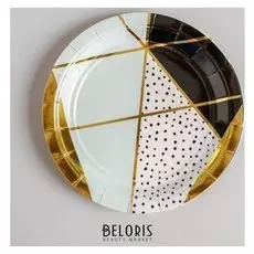 Тарелка бумажная «Мятная роскошь», 18 см, набор 6 шт.