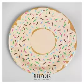 Тарелка бумажная «Пончик», набор 6 шт.