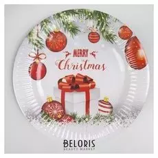 Тарелка бумажная "С новым годом", набор 6 шт.