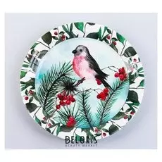 Тарелка бумажная «Снегирь», набор 10 шт.