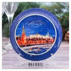 Тарелка декоративная «Москва. река», D=12 см