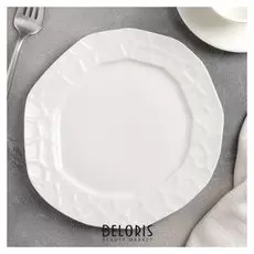 Тарелка десертная «Пиаф», D=20 см, цвет белый