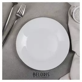 Тарелка десертная «Сильвер», 20×1,5 см, цвет ободка серебряный