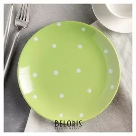 Тарелка десертная «Зелёный горох», 19 см