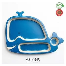 Тарелка детская "Кит", бамбук