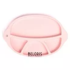 Тарелка детская силиконовая, 4 секции, цвет розовый