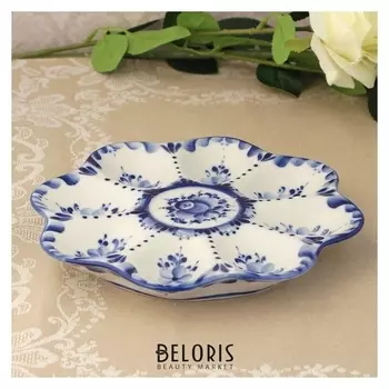 Тарелка для яиц «Пасхальная», 22 см, гжель