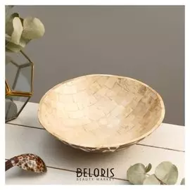 Тарелка "Харта" 18х18х6 см кокос