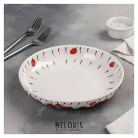 Тарелка «Клубничка», 21х4 см