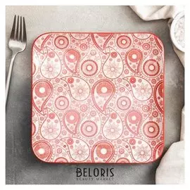 Тарелка квадратная «Арабеска», 20×2 см