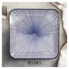 Тарелка квадратная «Нуар», 20×2 см